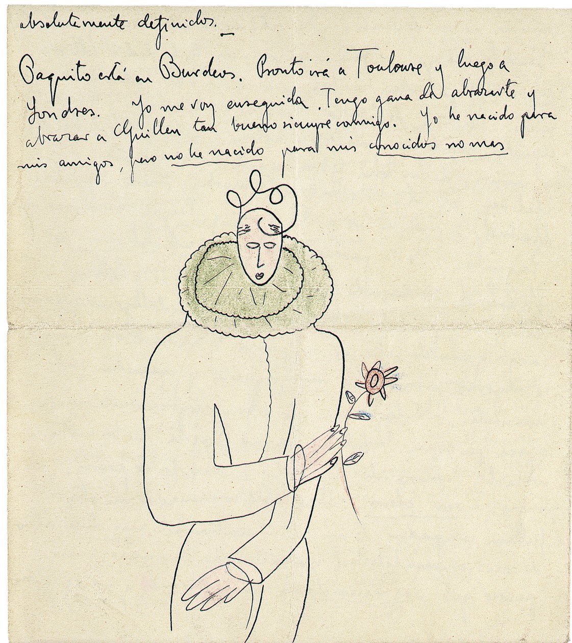 Autografbrev til Melchor Fernandez Almagro, Granada, slutten av januar 1926 av Federico Garcia Lorca