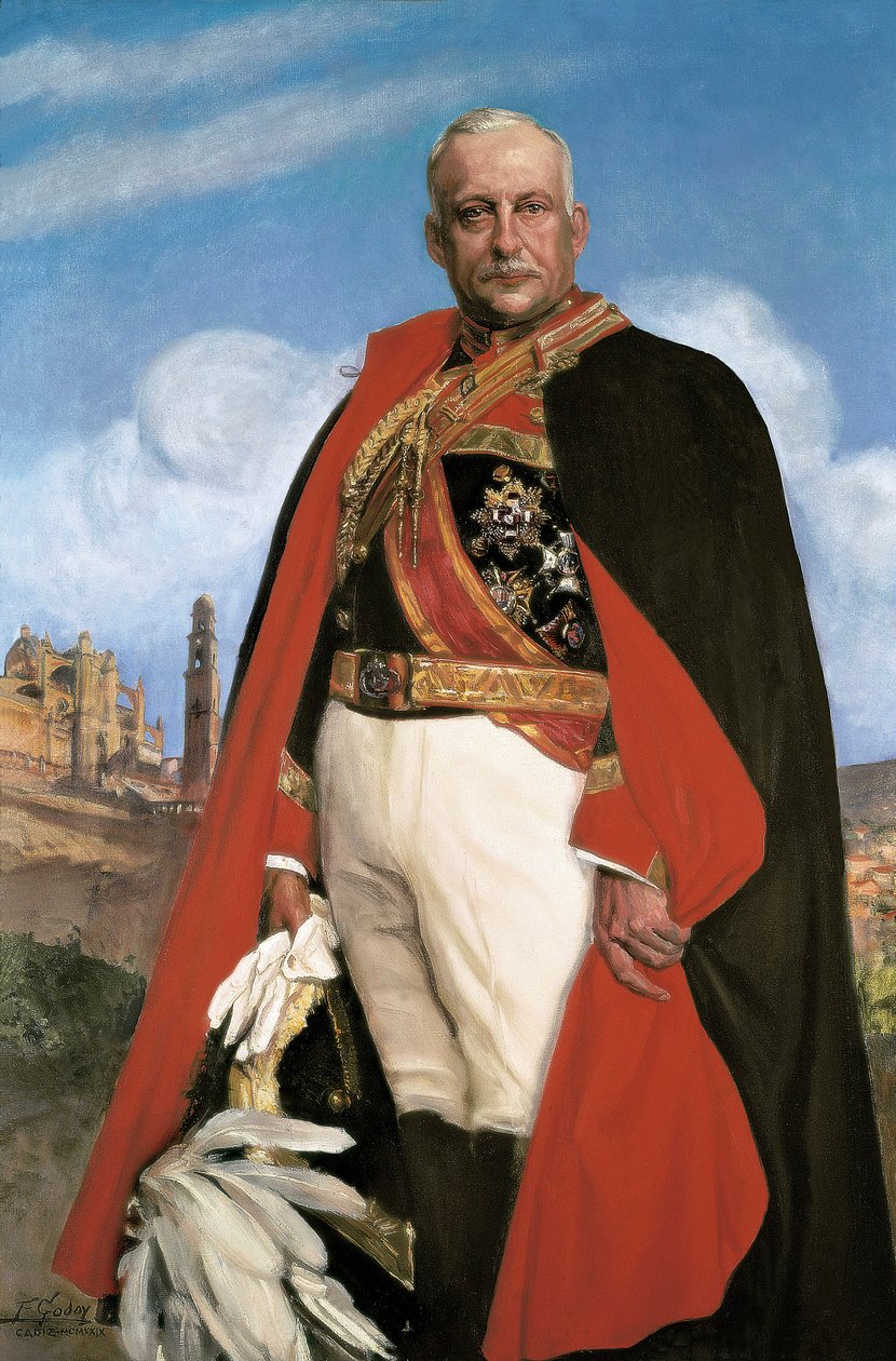 Portrett av Miguel Primo de Rivera (1870-1930), spansk militærpolitiker og diktator mellom 1923 og 1930, 1900-tallet (olje på lerret) av Federico Godoy y Castro