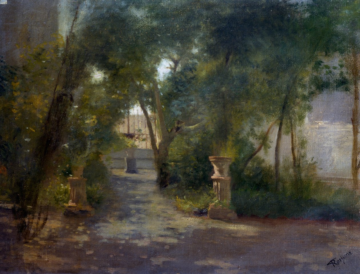 Villa i Portici, maleri av Federico Rossano (1835-1912) av Federico Rossano