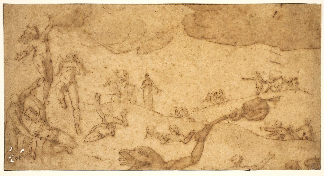 Scene fra de fattiges helvete av Federico Zuccaro
