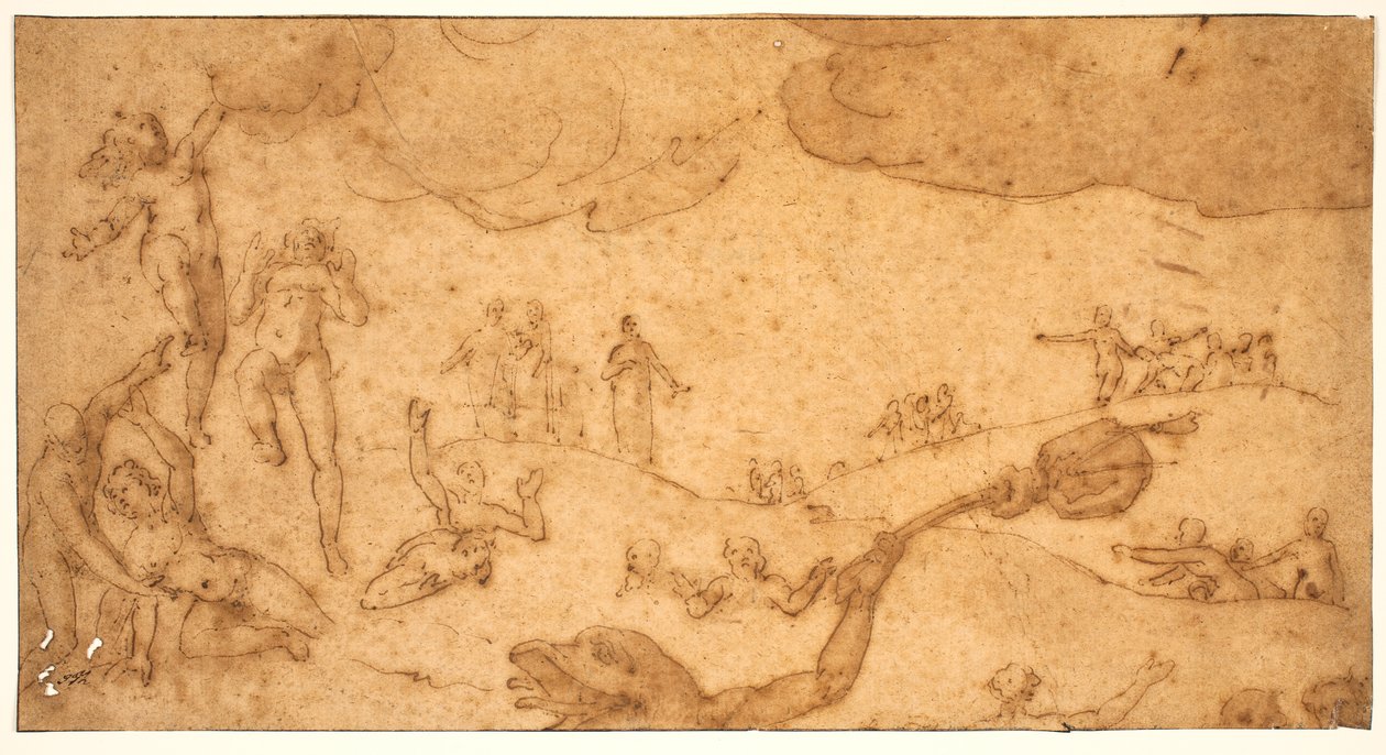 Scene fra de fattiges helvete av Federico Zuccaro