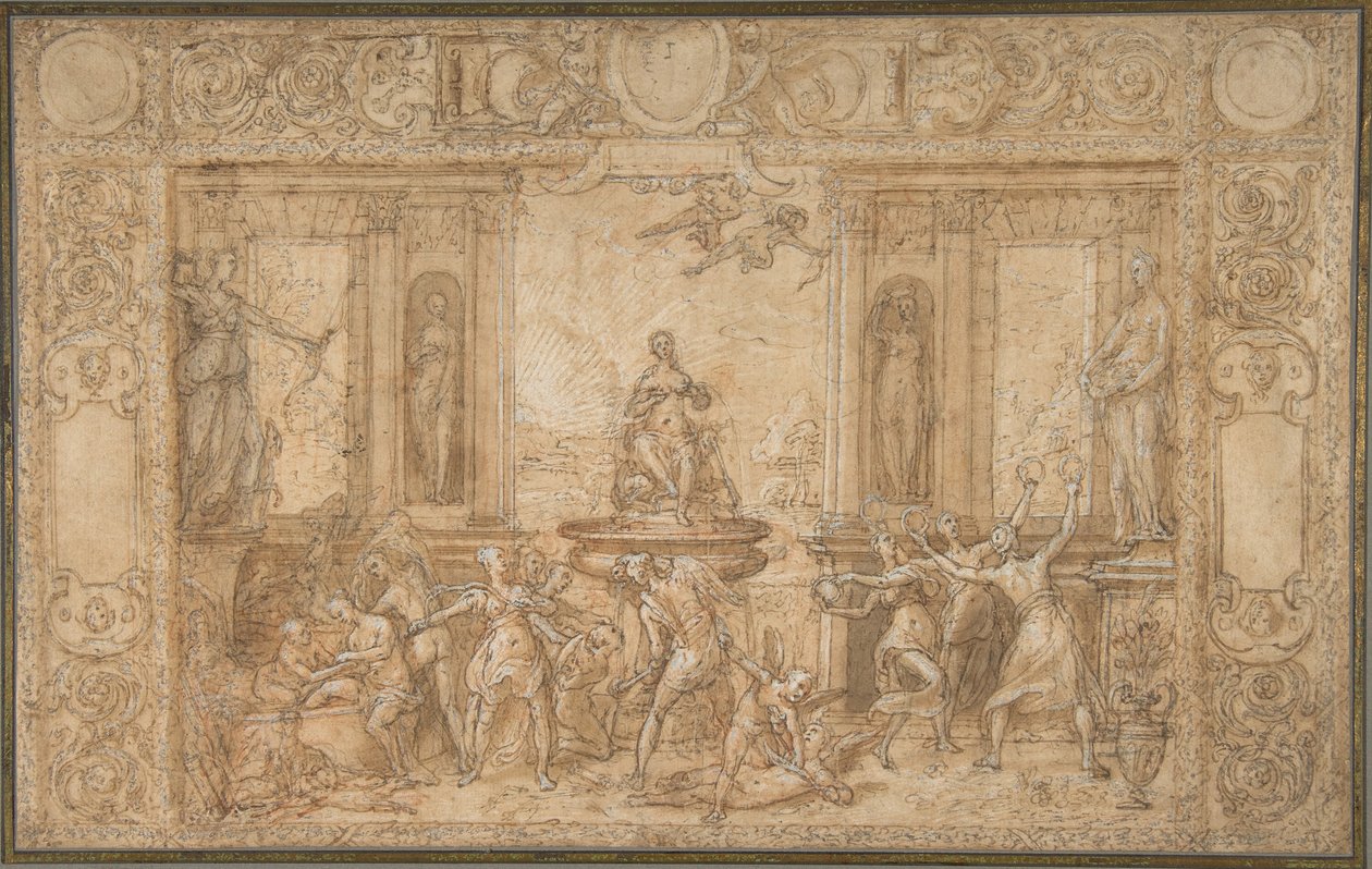 Studie for The Allegory of Spring, 1579. av Federico Zuccaro