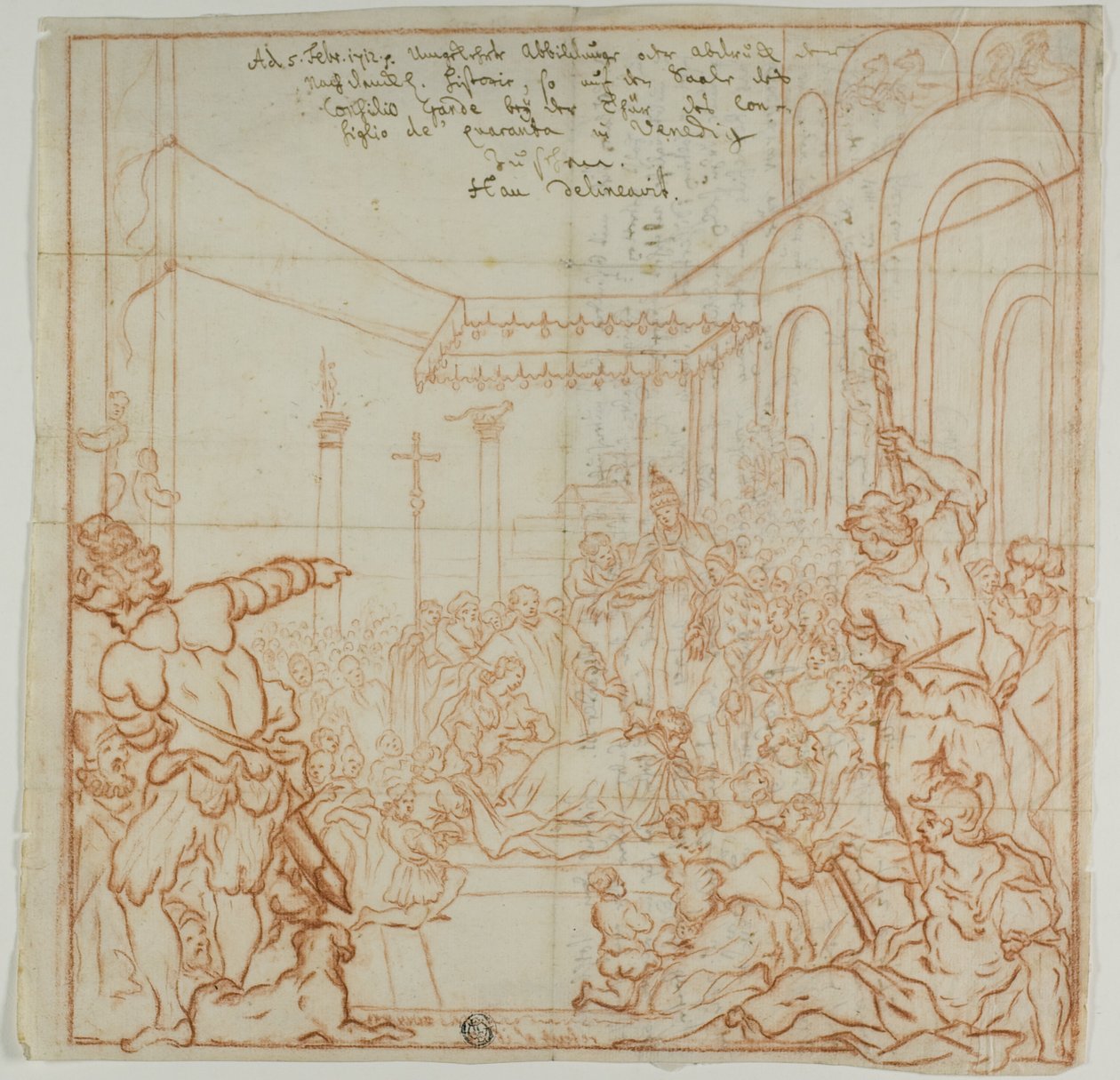 Underkastelse av keiser Frederick Barbarossa til pave Alexander III av Federico Zuccaro