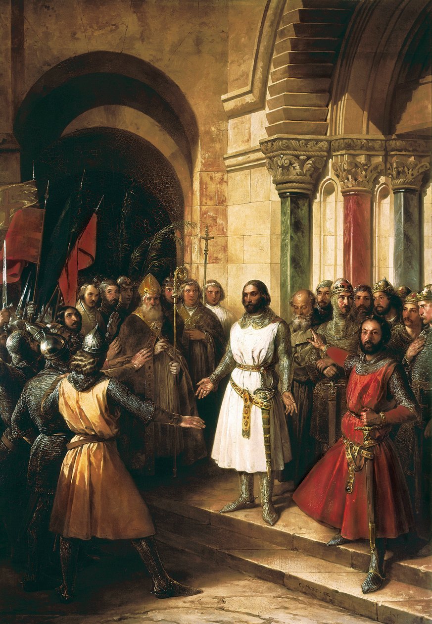 Godefroy de Bouillon valgt til konge av Jerusalem 23. juli 1099 - 1839 av Federico de Madrazo y Kuntz
