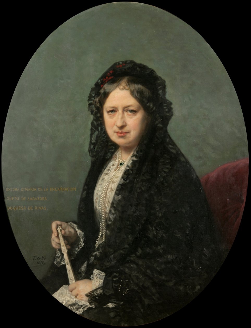 María Encarnación Cueto de Saavedra, hertuginne av Rivas av Federico de Madrazo y Kuntz