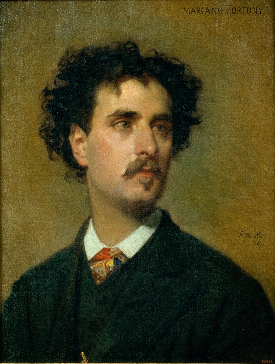 Portrett av Mariano Fortuny y Madrazo (1871-1949) - Maleri av Federico de Madrazo y Kuntz (1815-1894) - 1867 - Olje på lerret - 54x42,5 - Museu Nacional d