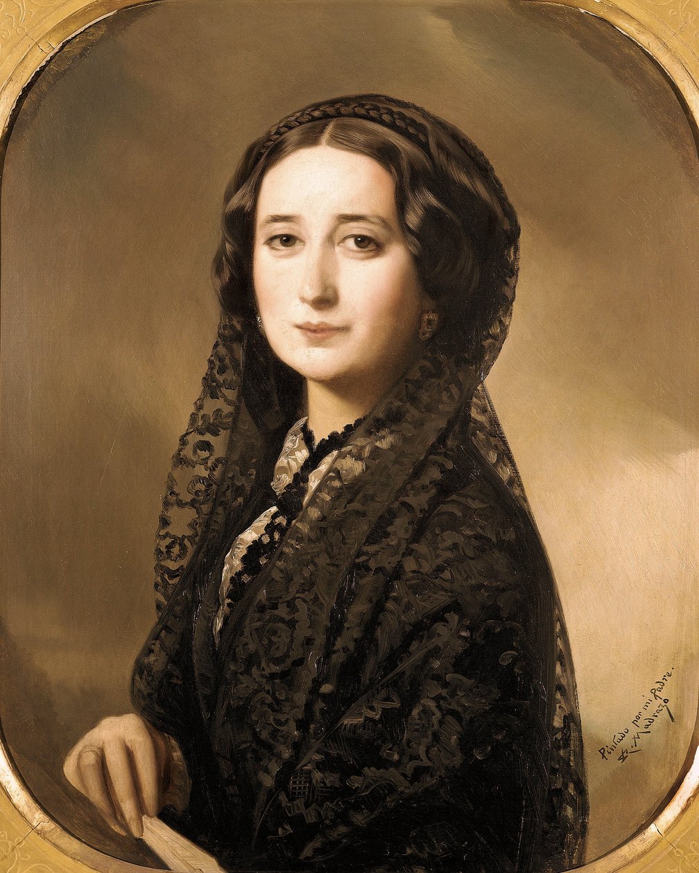 "Portrett av den spanske poeten Carolina Coronado (1823-1911)" (maleri) av Federico de Madrazo y Kuntz