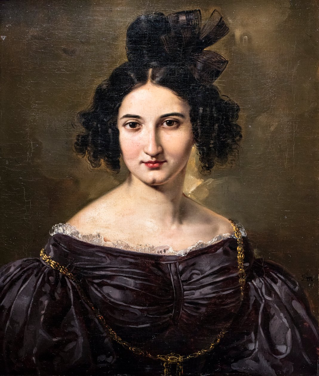 Portrett av en kvinne, før 1840 (olje på lerret) av Federico de Madrazo y Kuntz