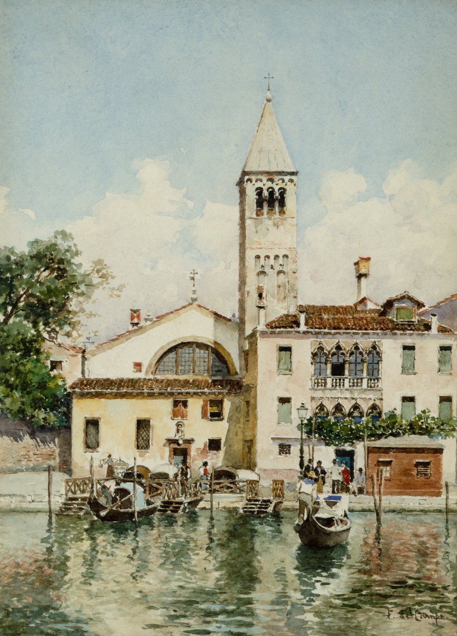 San Samuele, Venezia (akvarell) av Federico del Campo