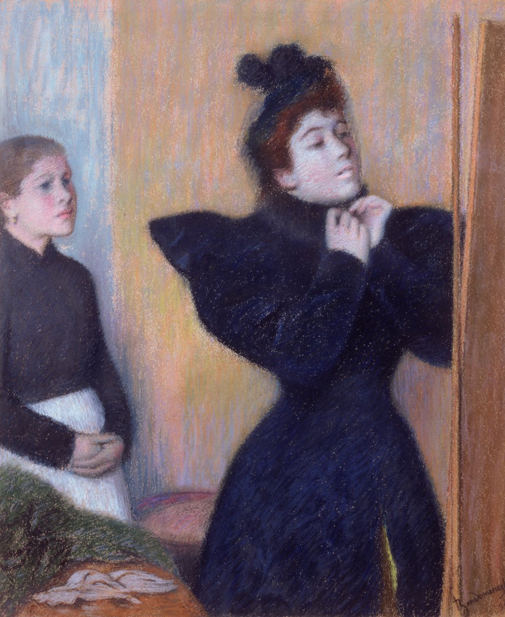 Forbereder til å gå ut, 1894 (pastell) av Federigo Zandomeneghi
