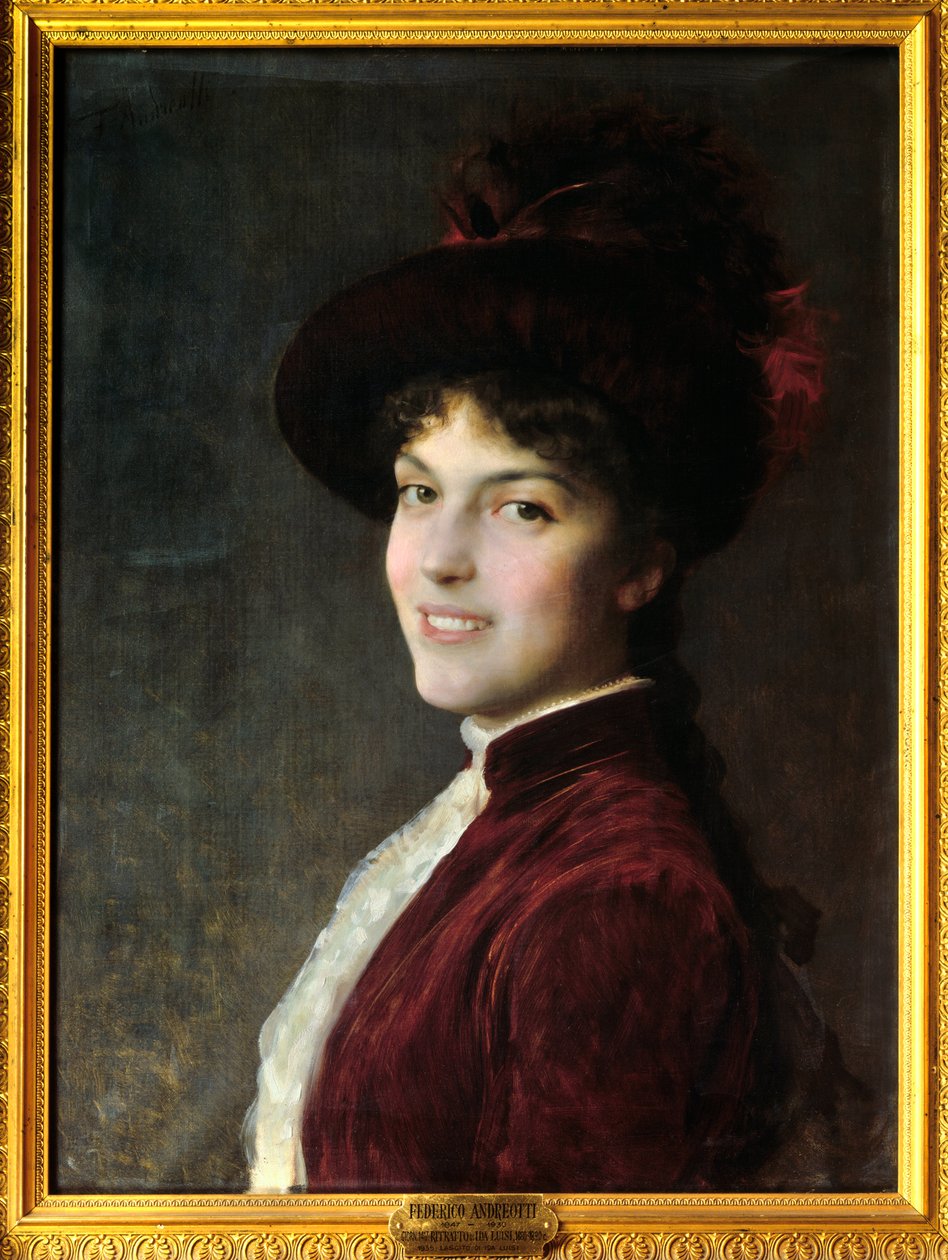 Portrett av Ida Louise Maleri av Federico Andreotti (1847-1930) 1880 Firenze, Museum of Modern Art av Federigo Andreotti
