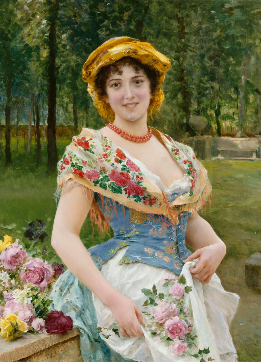 Rose Celebration (olje på lerret) av Federigo Andreotti