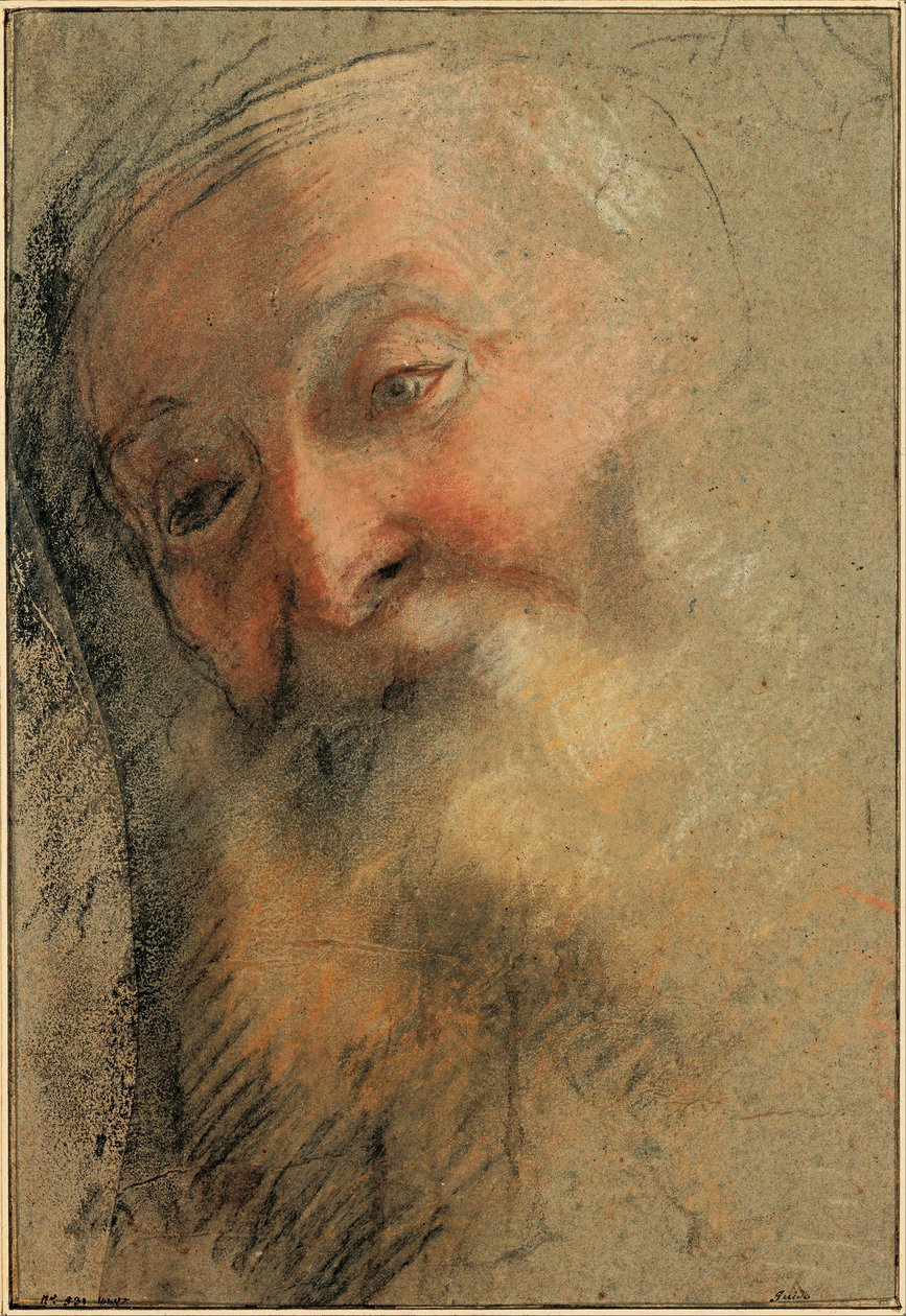 Leder for en gammel skjeggete mann, 1584-1586 av Federigo Barocci