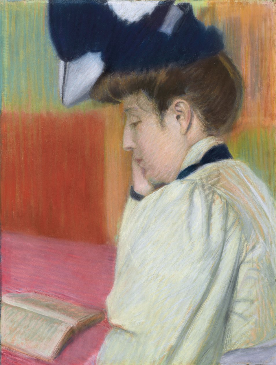 Kvinne som leser; Kvinne som leser, ca. 1890 av Federigo Zandomeneghi