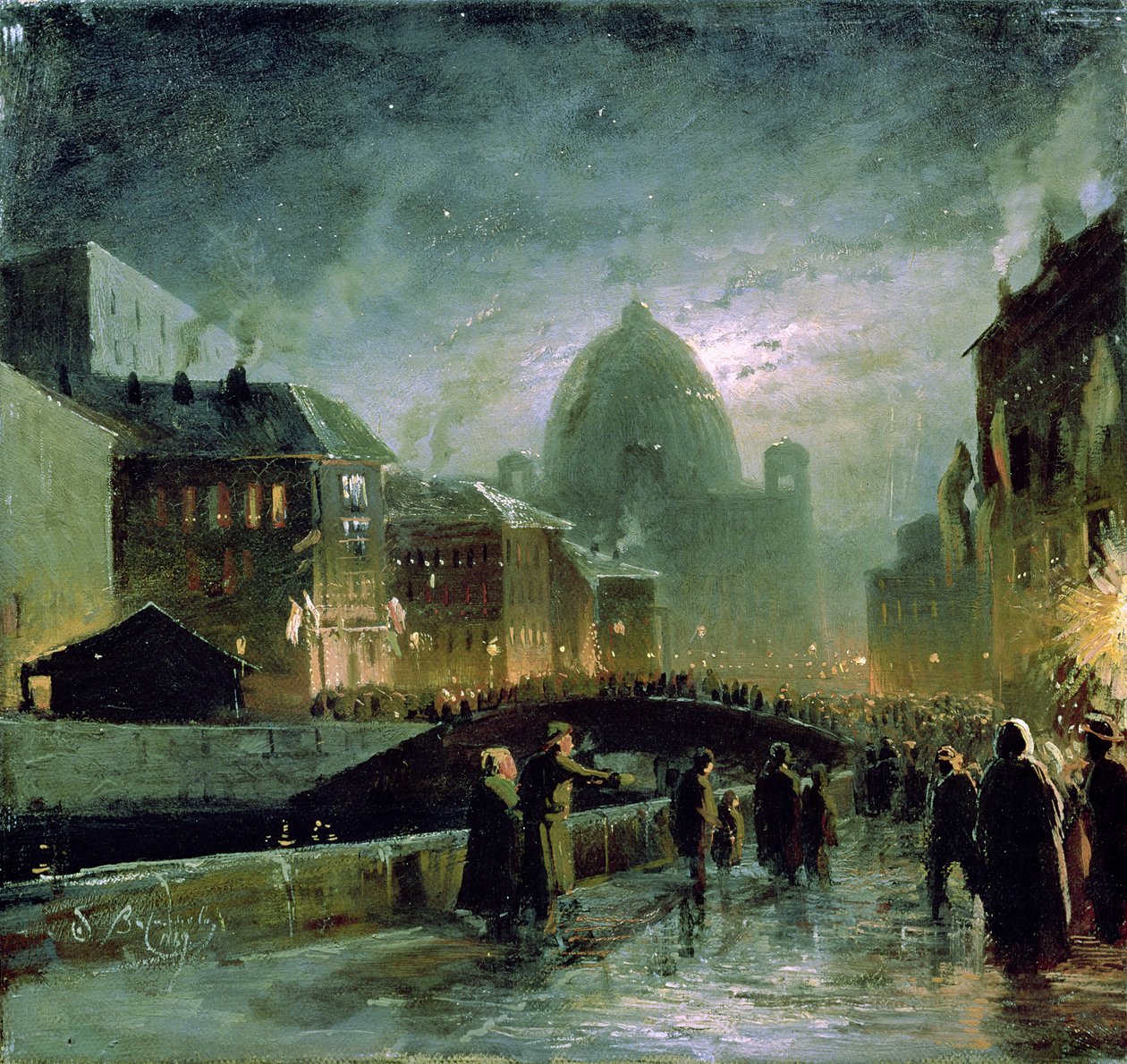 Belysninger i St. Petersburg, 1869 av Fedor Aleksandrovich Vasiliev