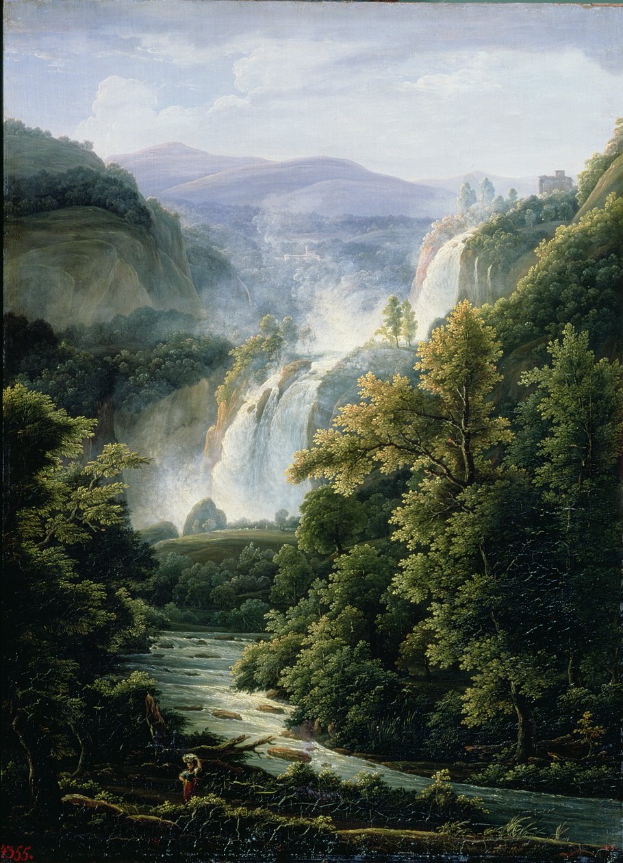 Caduta delle Marmore-fossen ved elven Velino, 1819 av Fedor Mikhailovich Matveev
