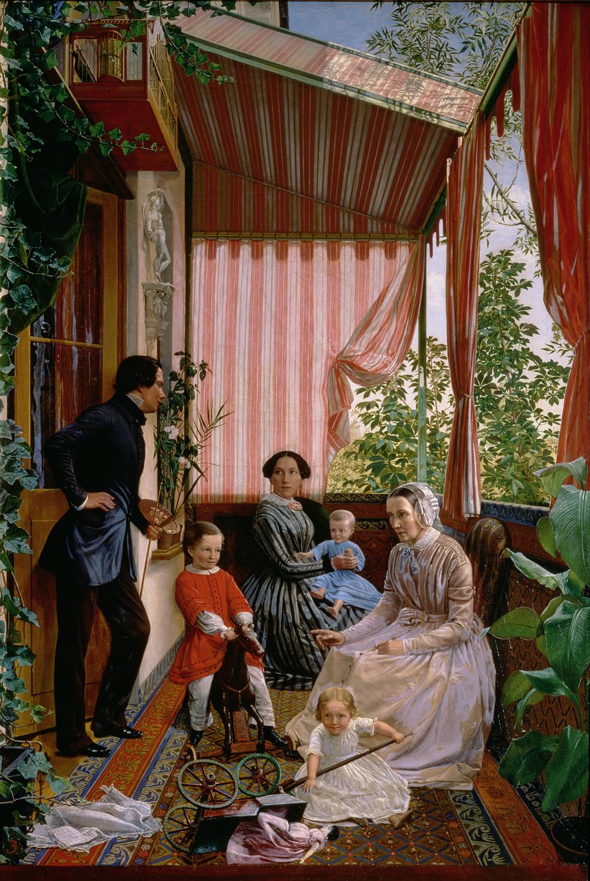 På balkongen, 1857 av Fedor Mikhailovich Slavyansky