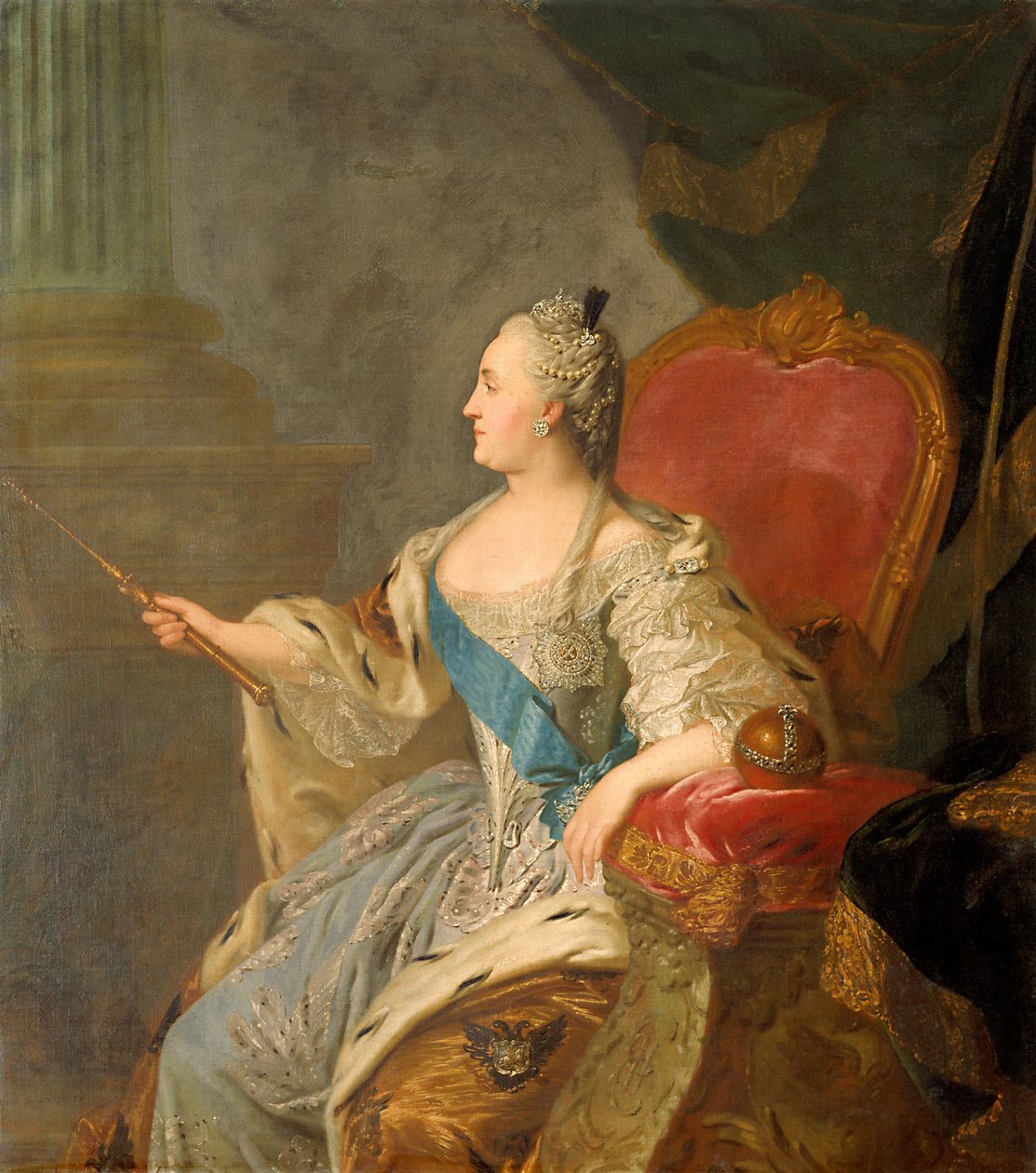 Katarina den store, 1763 av Fedor Stepanovich Rokotov