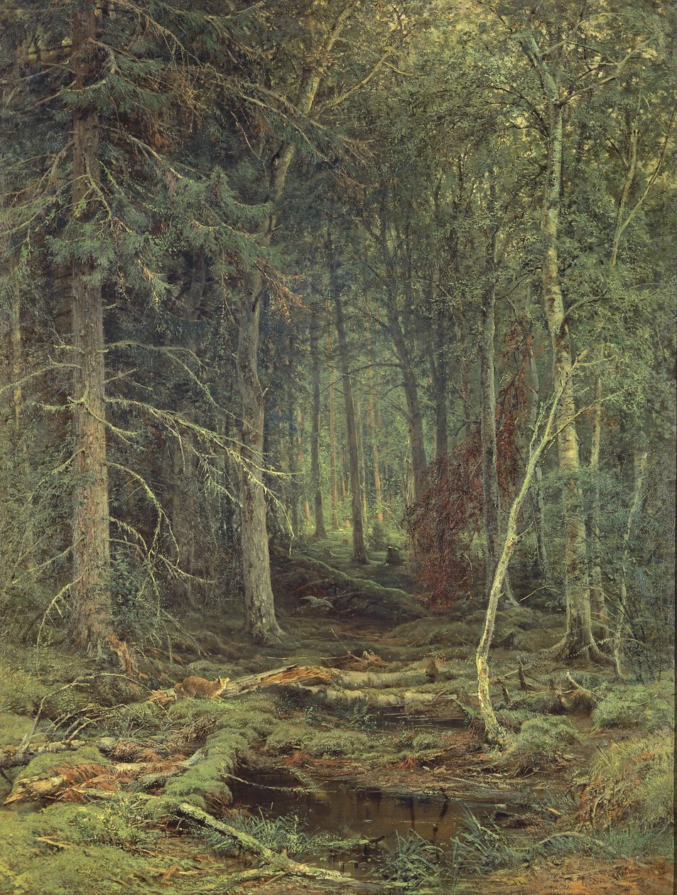 Sump i skogen, høst, 1872 av Fedor Aleksandrovich Vasiliev