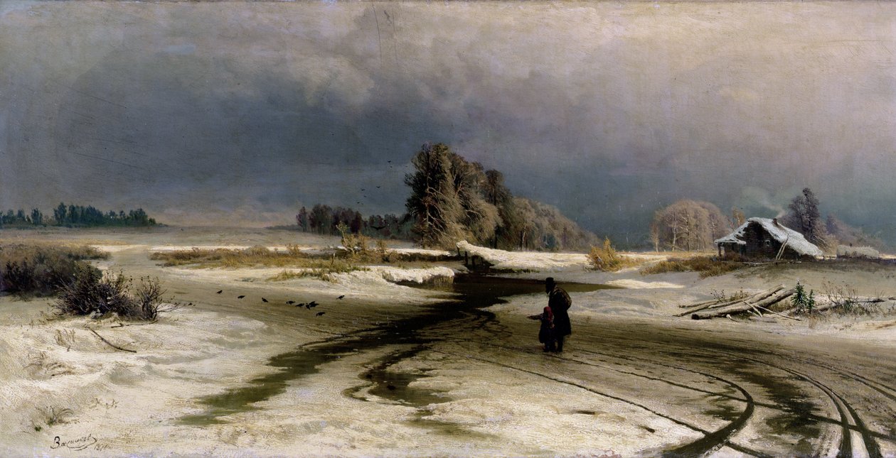 The Thaw, 1871 av Fedor Aleksandrovich Vasiliev