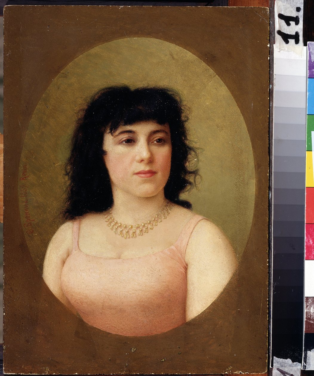 ""Portrett av den italienske ballerinaen Virginia Zucchi (1849-1930)"" Maleri av Feodor Andreyevich Bronnikov (1827-1902) 1889 Tuganov Art Museum of the North Ossetian, Vladikavkaz av Fedor Andreevich Bronnikov