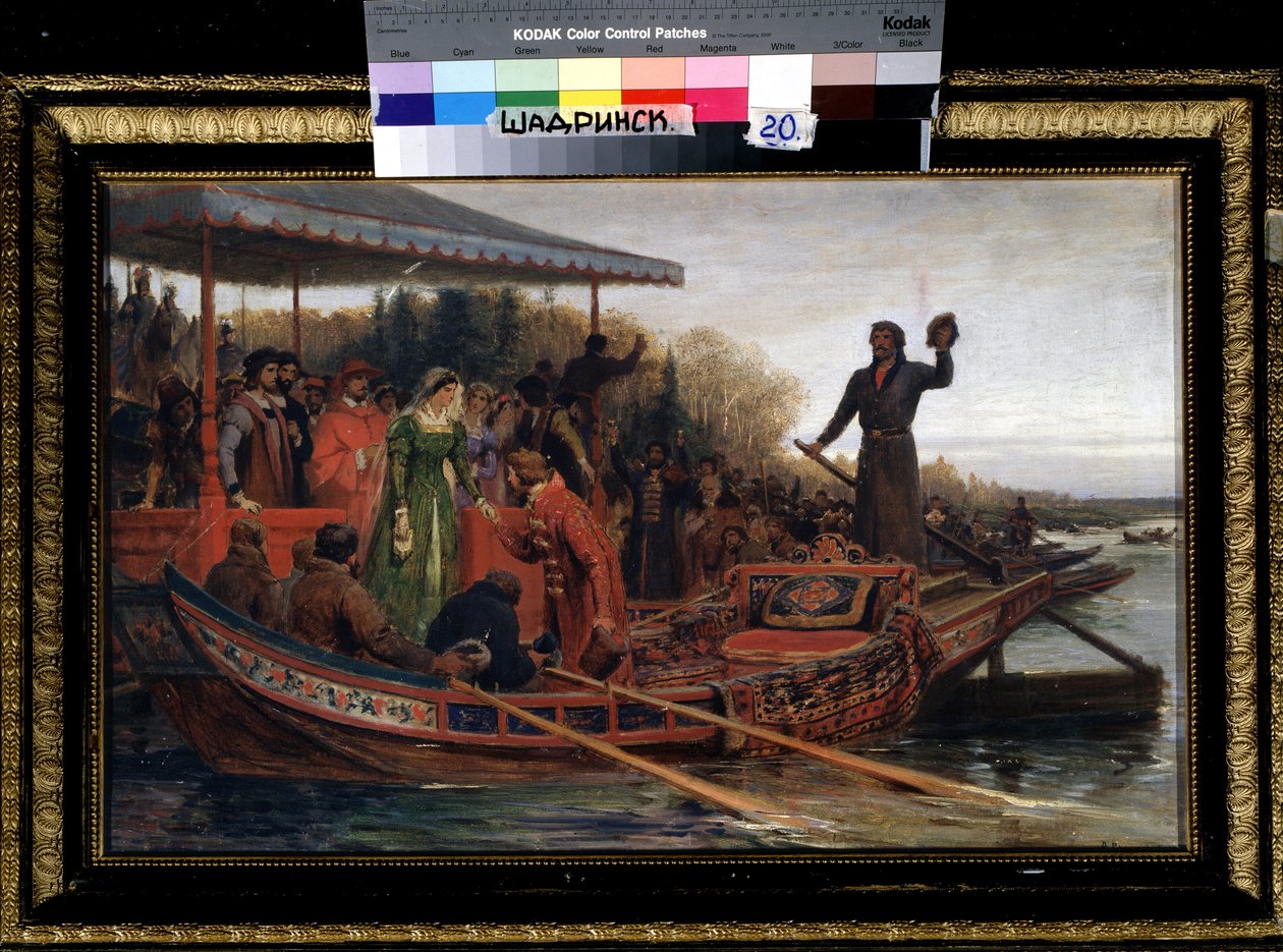 Mottak av storhertuginnen (mottakelse av Tsarevna). Maleri av Feodor Andreyevich Bronnikov (1827-1902), olje på lerret av Fedor Andreevich Bronnikov