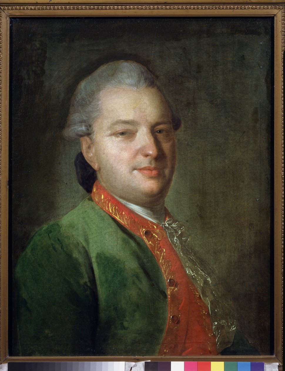 Portrett av poeten Vasily Maikov (1728-1778). Maleri av Fjodor (Fedor eller Fiodor) Stepanovich Rokotov (1735-1808), olje på lerret, sent 1760. Russisk kunst fra 1700-tallet. Statens Tretyakov-galleri, Moskva. av Fedor Stepanovich Rokotov