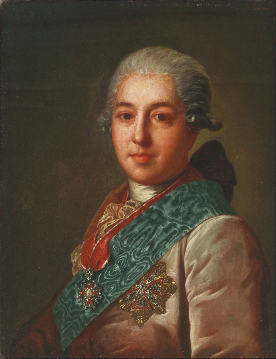Portrett av grev Mikhail Mikhaylovich Golitsyn 1731-1806, 1774 av Fedor Stepanovich Rokotov
