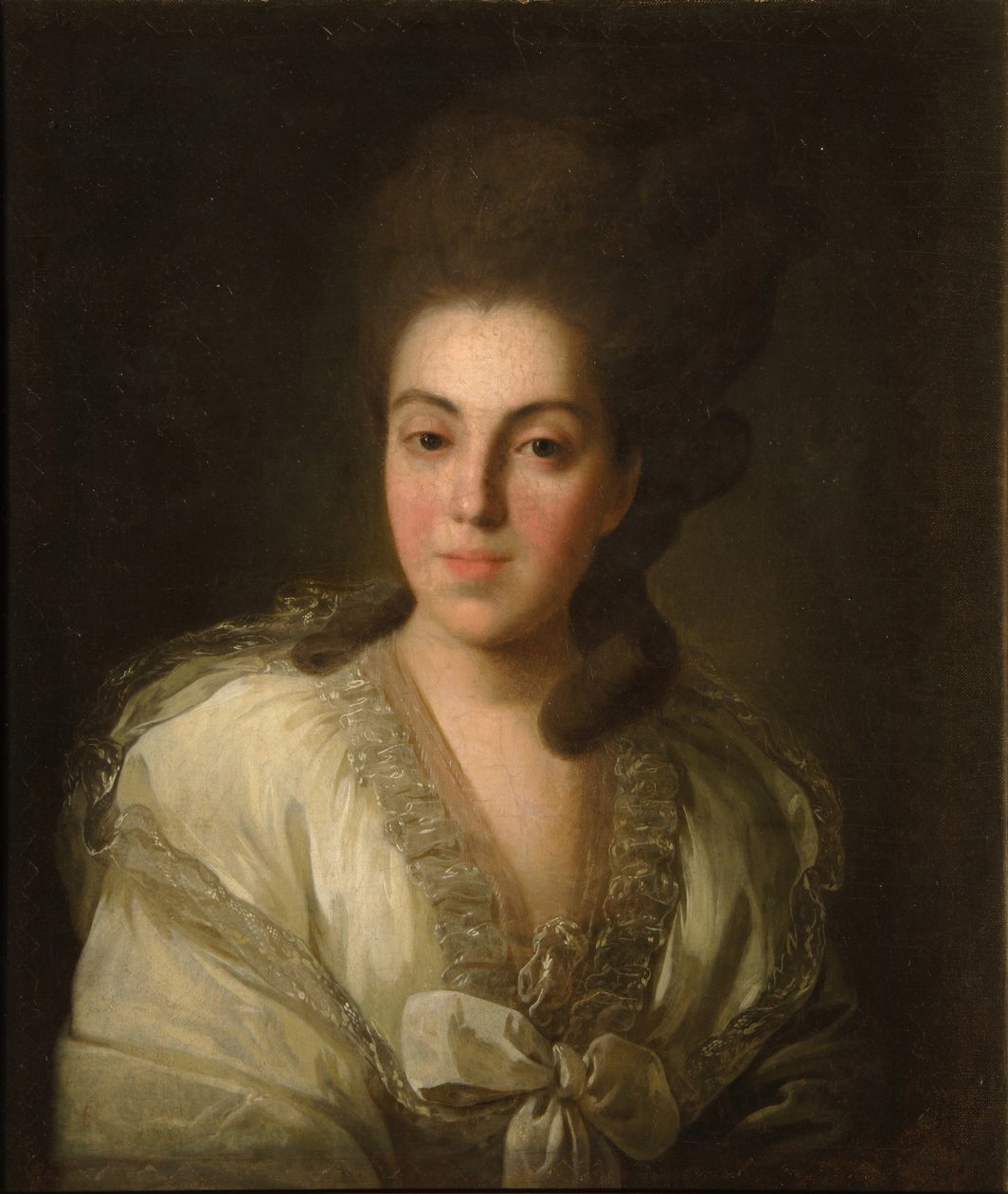Portrett av grevinne Anna Alexandrovna Golitsyna 1739-1816, født baronesse Stroganova, 1777 av Fedor Stepanovich Rokotov