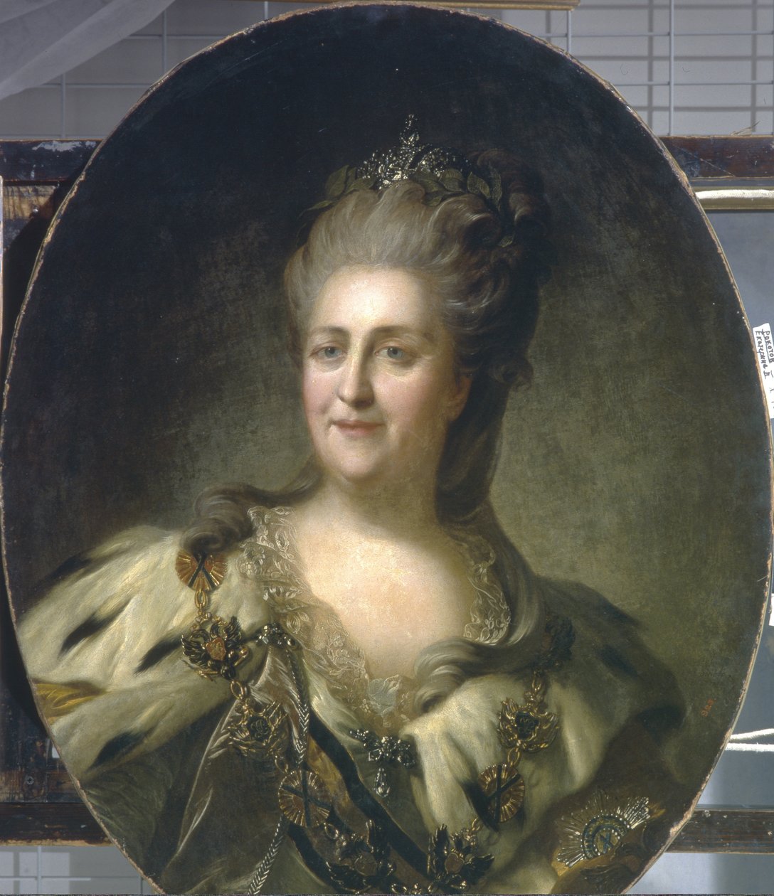 Portrett av keiserinne Katarina II 1729-1796, 1779 av Fedor Stepanovich Rokotov