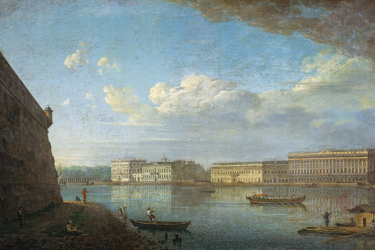 Palace Embankment sett fra Peter og Paul-festningen, 1794 av Fedor Yakovlevich Alekseev