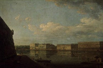 Utsikt over Palace Embankment fra St. Peters og St. Pauls festning, 1794 av Fedor Yakovlevich Alekseev