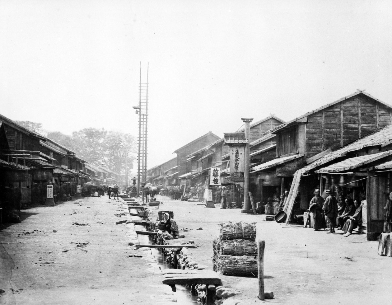 Atsugi, Japan, ca. 1867 av Felice Beato