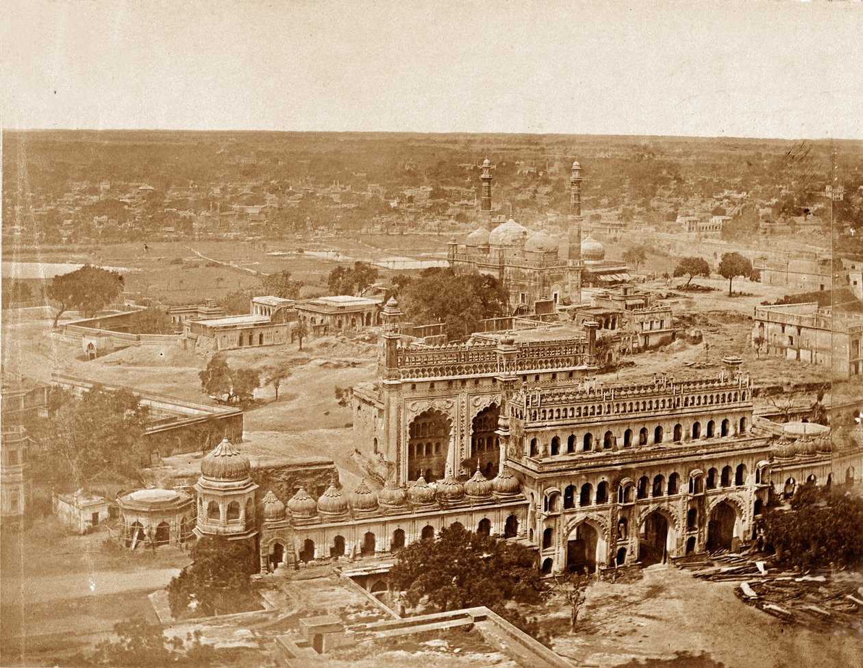 Panorama av MachiBoran, Lucknow av Felice Beato
