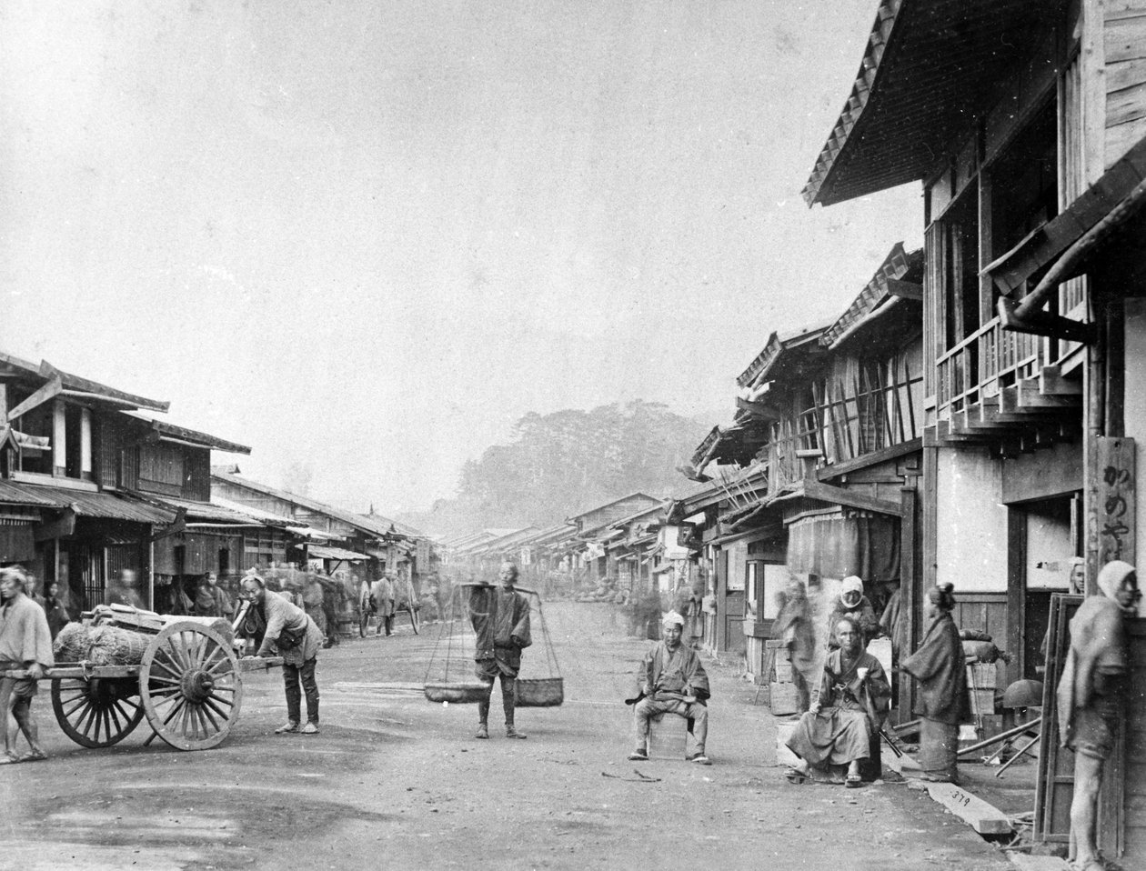 Byen Odowara, ca. 1860-tallet av Felice Beato