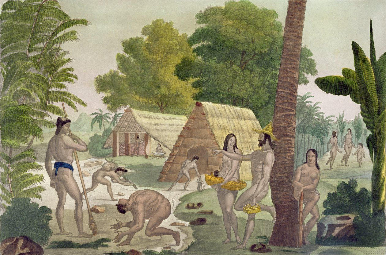 Customs of the Inhabitants of the Mariana Islands, plate 28 fra 
