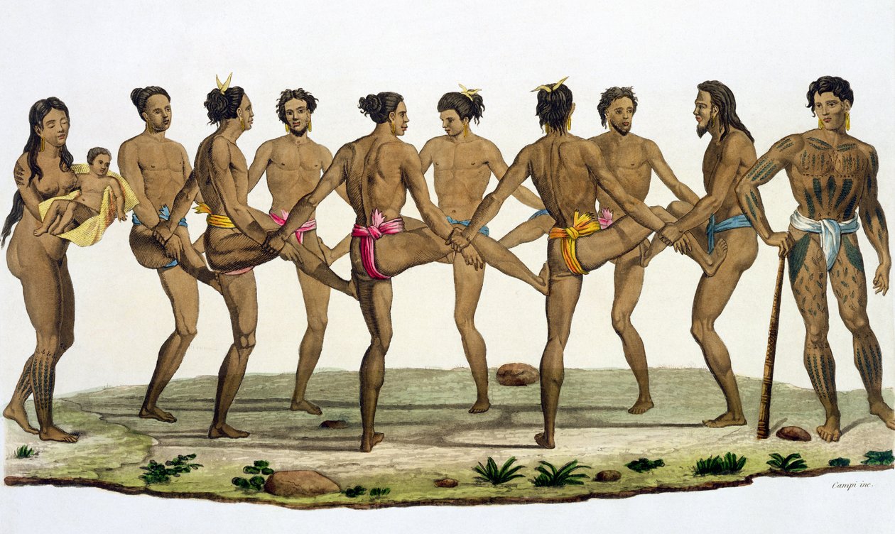 Dance of the Caroline Islanders, plate 22 fra 