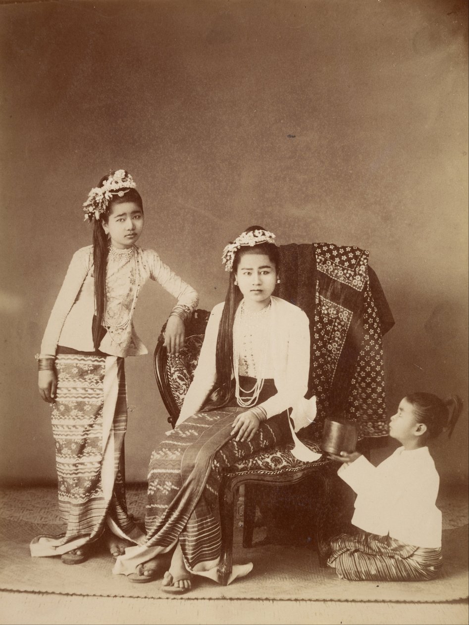 burmesiske prinsesser av Felice Beato