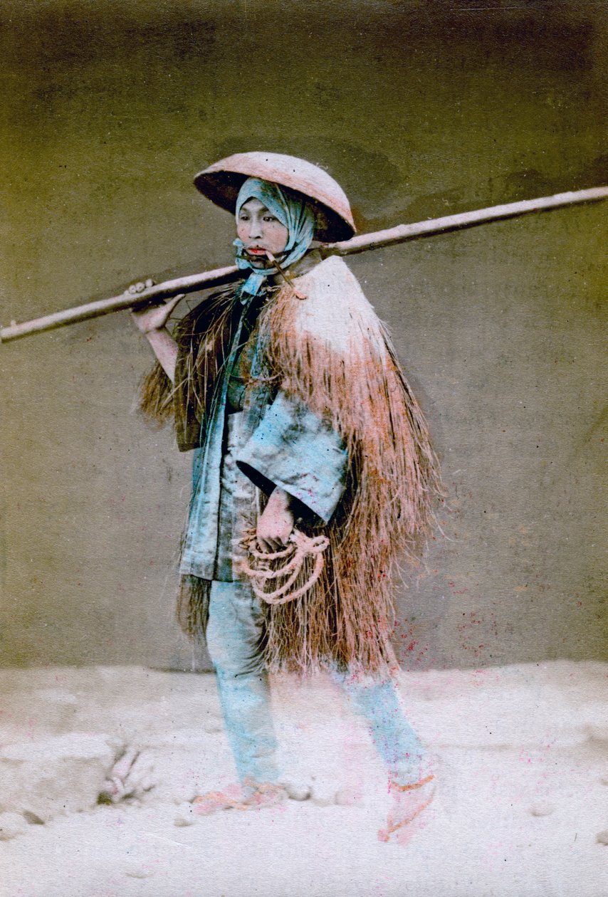 Kule i vinterkjole, Japan, 1882 av Felice Beato