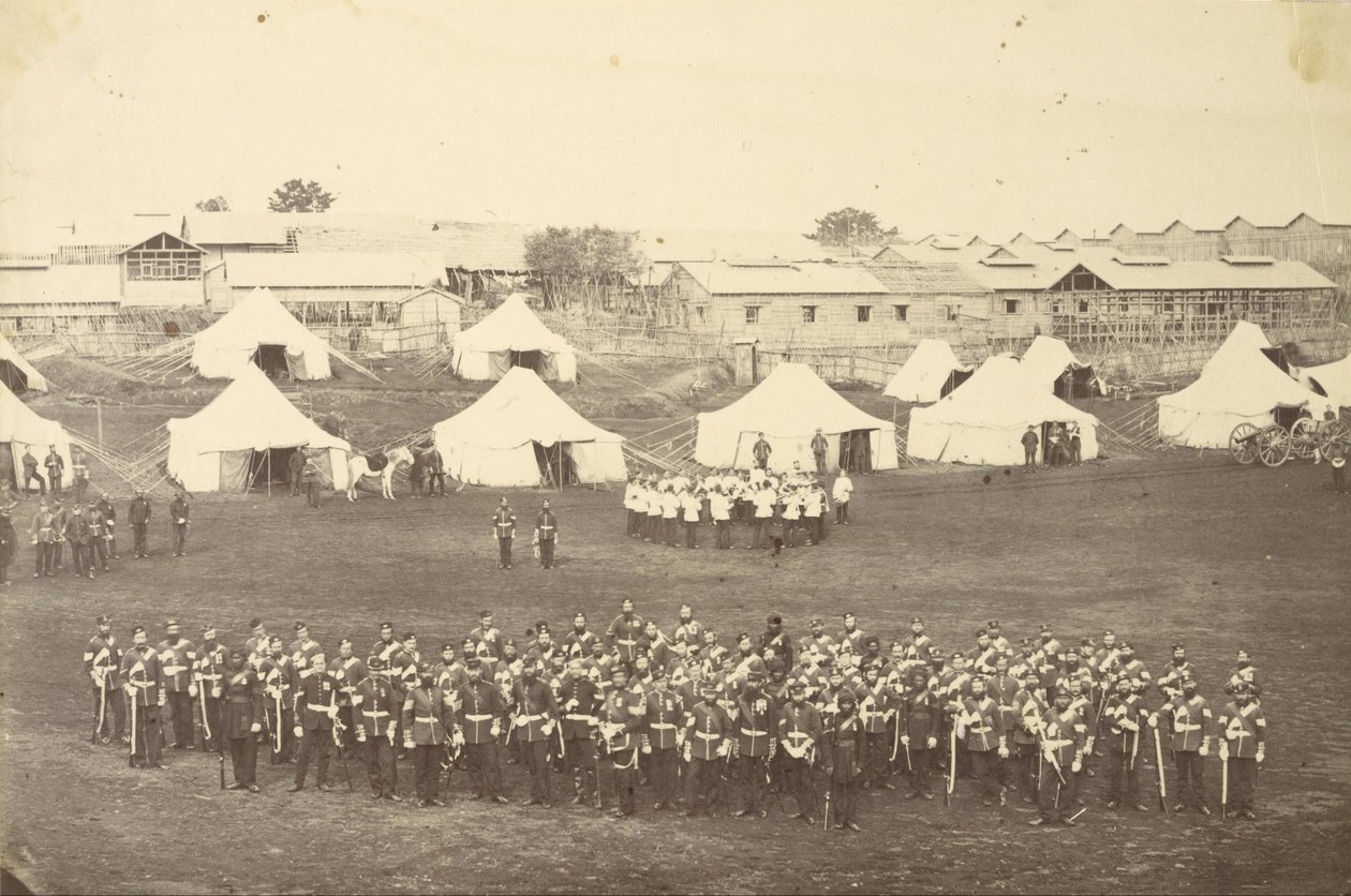 Gruppeportrett av Royal Marine Battalion av Felice Beato