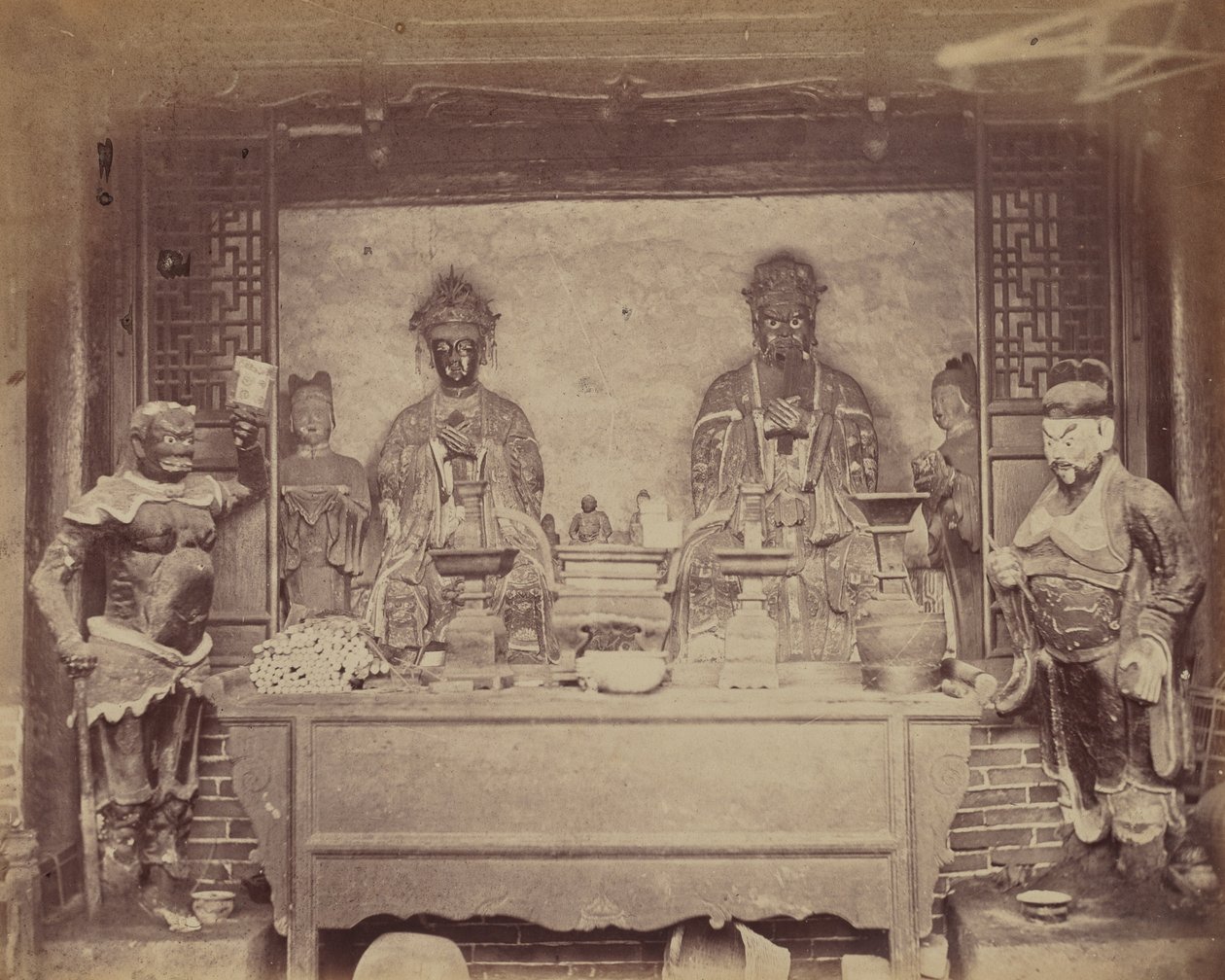 Hovedkvarteret, første divisjon, Pehtang, Kina, 1860. av Felice Beato