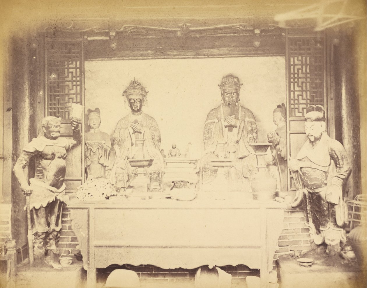 Hovedkvarter, 1. divisjon, Pehtang, Kina, 1. august 1860 av Felice Beato