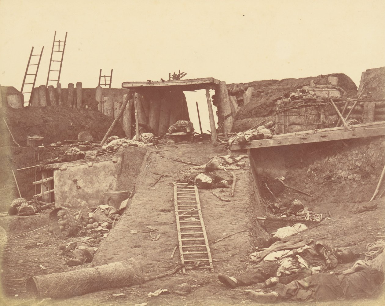 Interiør i Angle of North Fort av Felice Beato