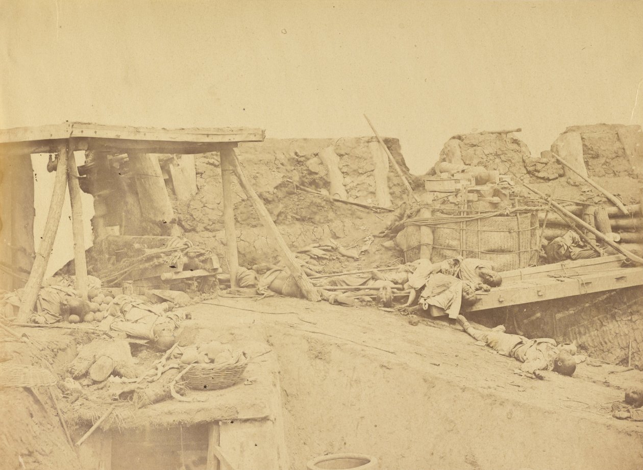 Interiør av den britiske inngangen, North Fort 21. august 1860 av Felice Beato
