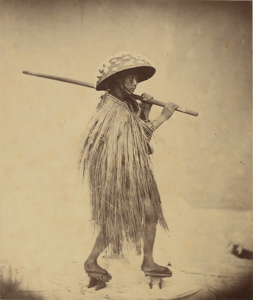 Japansk i Mackintosh, ca. 1865 av Felice Beato