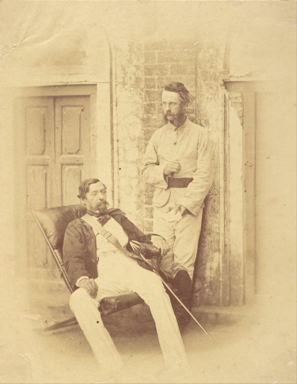 Generalmajor Sir Robert Napier og oberstløytnant William Wilberforce Harris Greathed, Bengal av Felice Beato