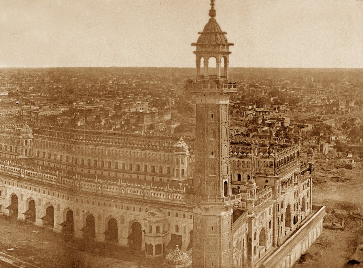 Panorama av MachiBoran, Lucknow av Felice Beato