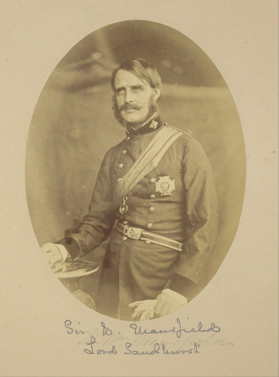 Portrett av generalmajor William Rose Mansfield, 1. baron Sandhurst av Felice Beato