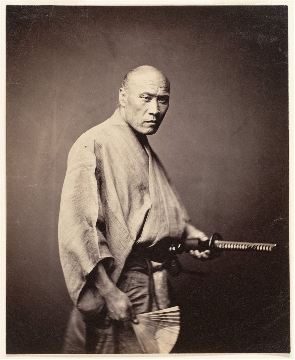 Samurai, Yokohama av Felice Beato