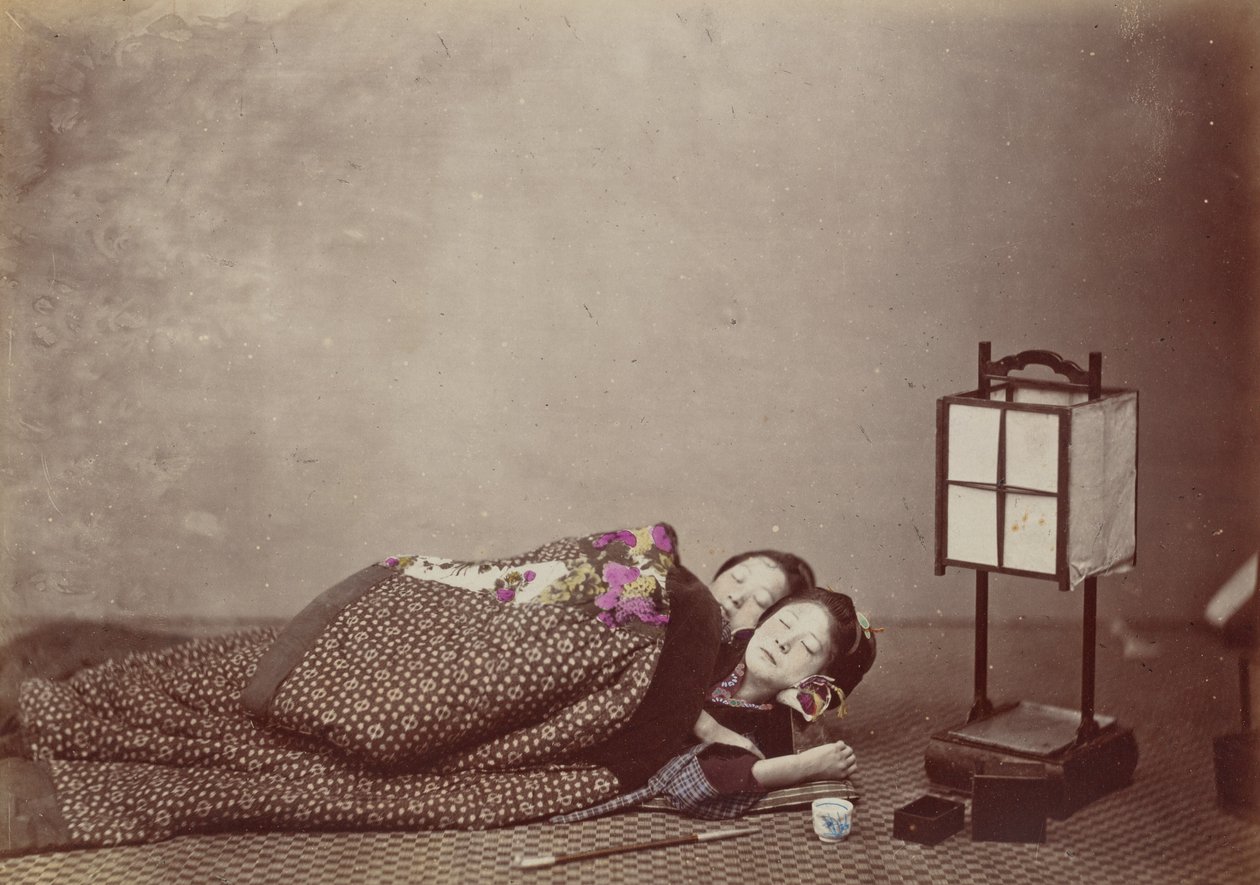 Sovende skjønnheter, 1868. av Felice Beato